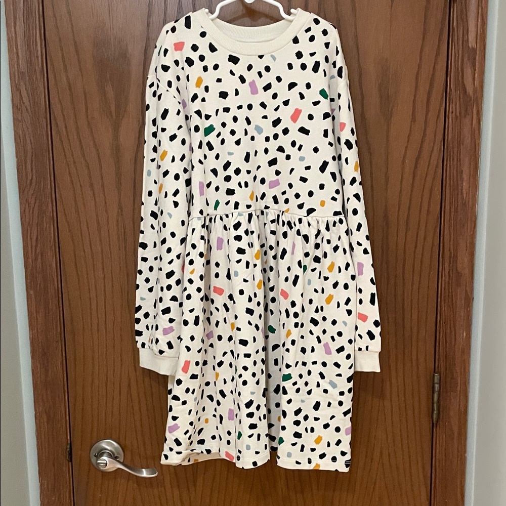 Hanna Andersson NWOT Girls Size 12 Multicolor Patterned polka dot Casual Dress - Picture 2 of 11